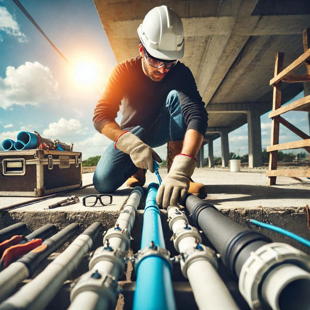 Slab conducting PVC work