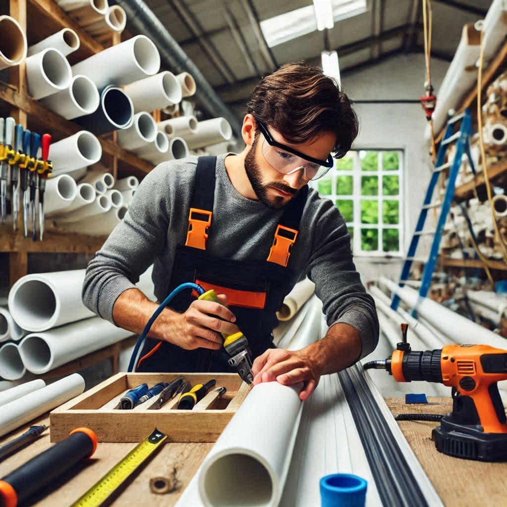 Wall Zhiri conducting PVC work